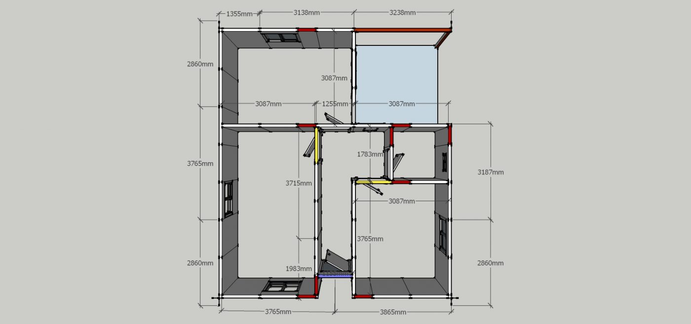 70 m2 Kat üstü köy evi Sevkar Prefabrik
