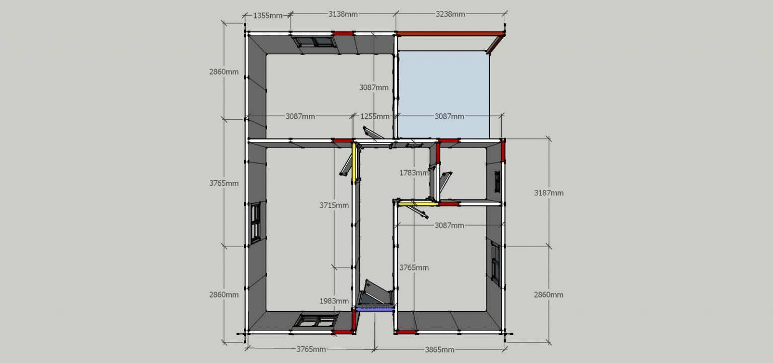 70 m2 Kat üstü köy evi Sevkar Prefabrik